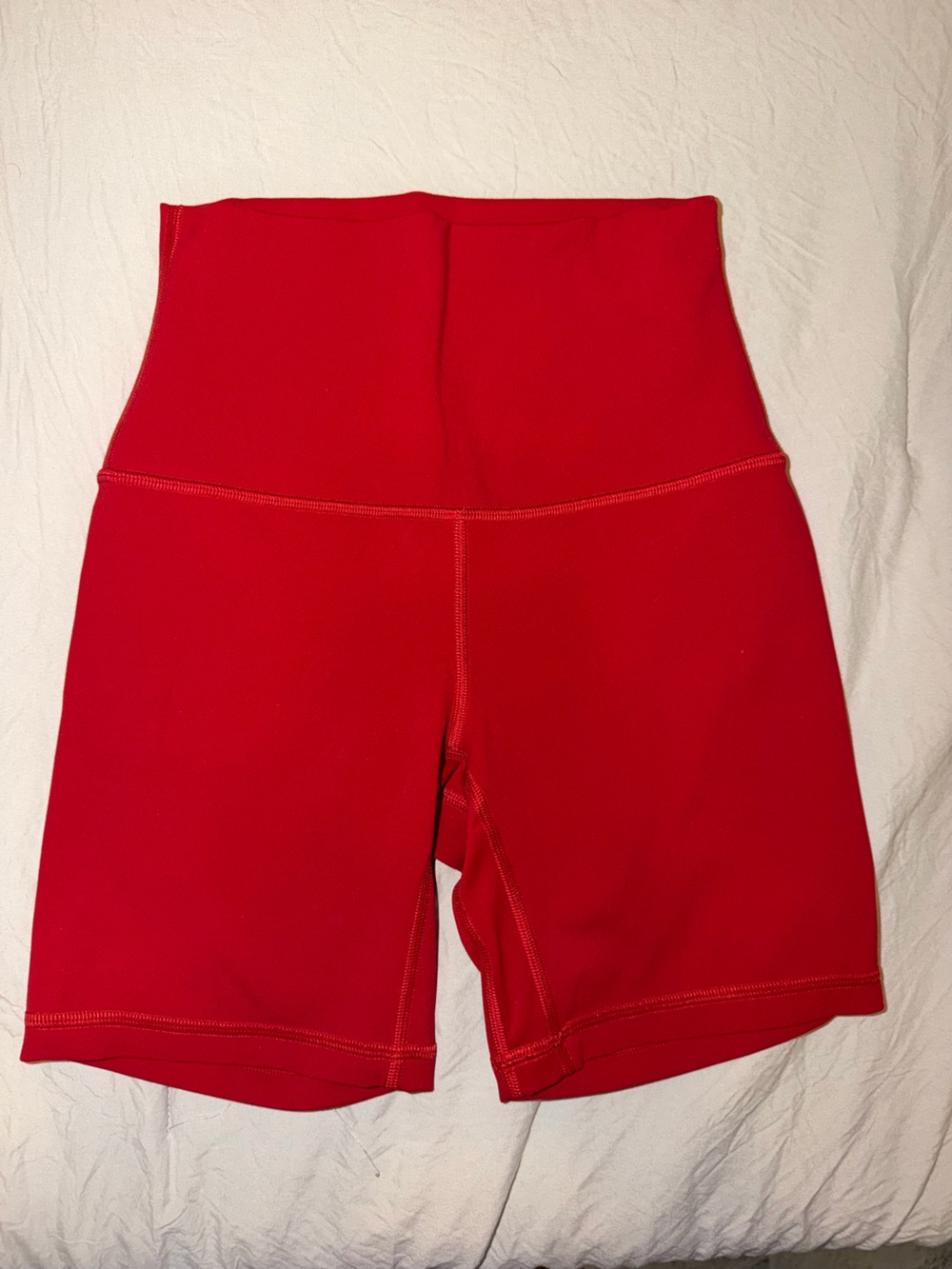 lululemon athletica Red High-Rise Bike Shorts